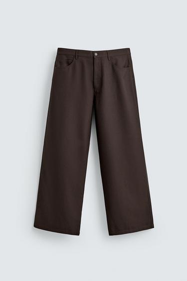 БРЮКИ STRAIGHT FIT — ШОКОЛАДНЫЙ от Zara