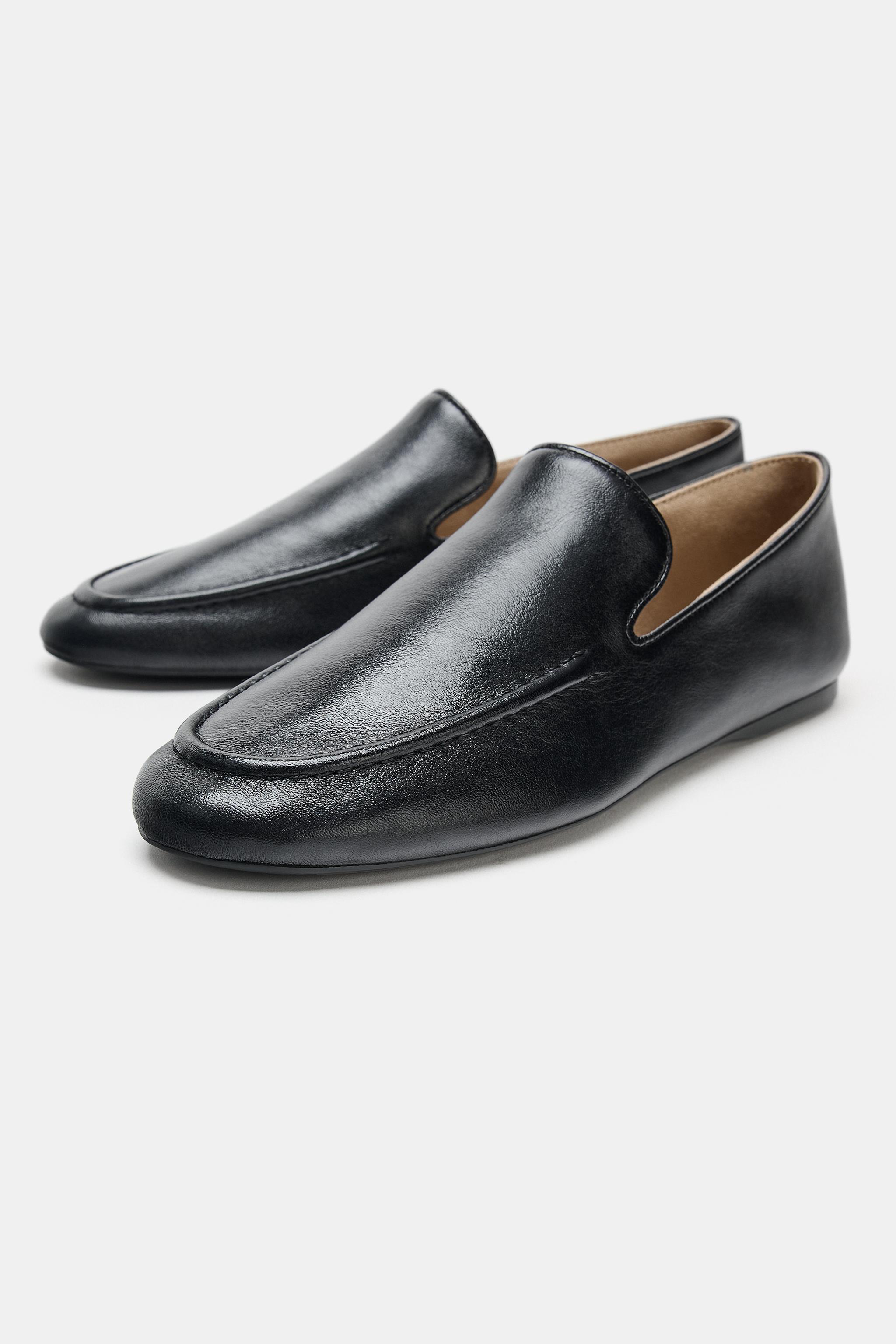 Обувь Zara LEATHER FLAT SHOES — фото 2