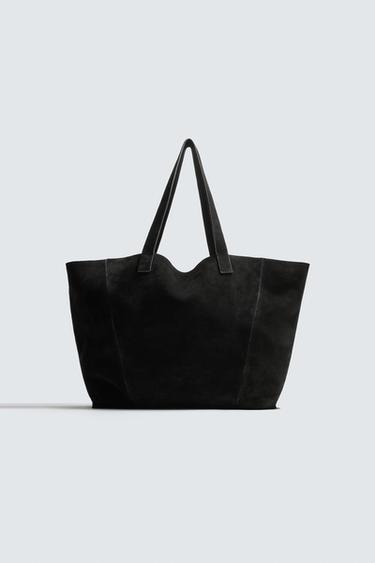 SHOPPER AUS LEDER - Schwarz von Zara