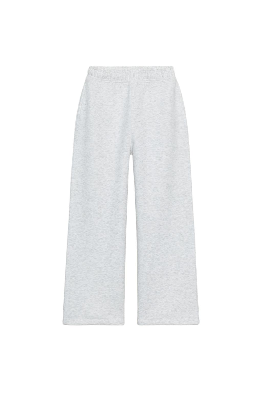 BASIC STRAIGHT-LEG PLUSH TROUSERS WITH ADJUSTABLE HEM