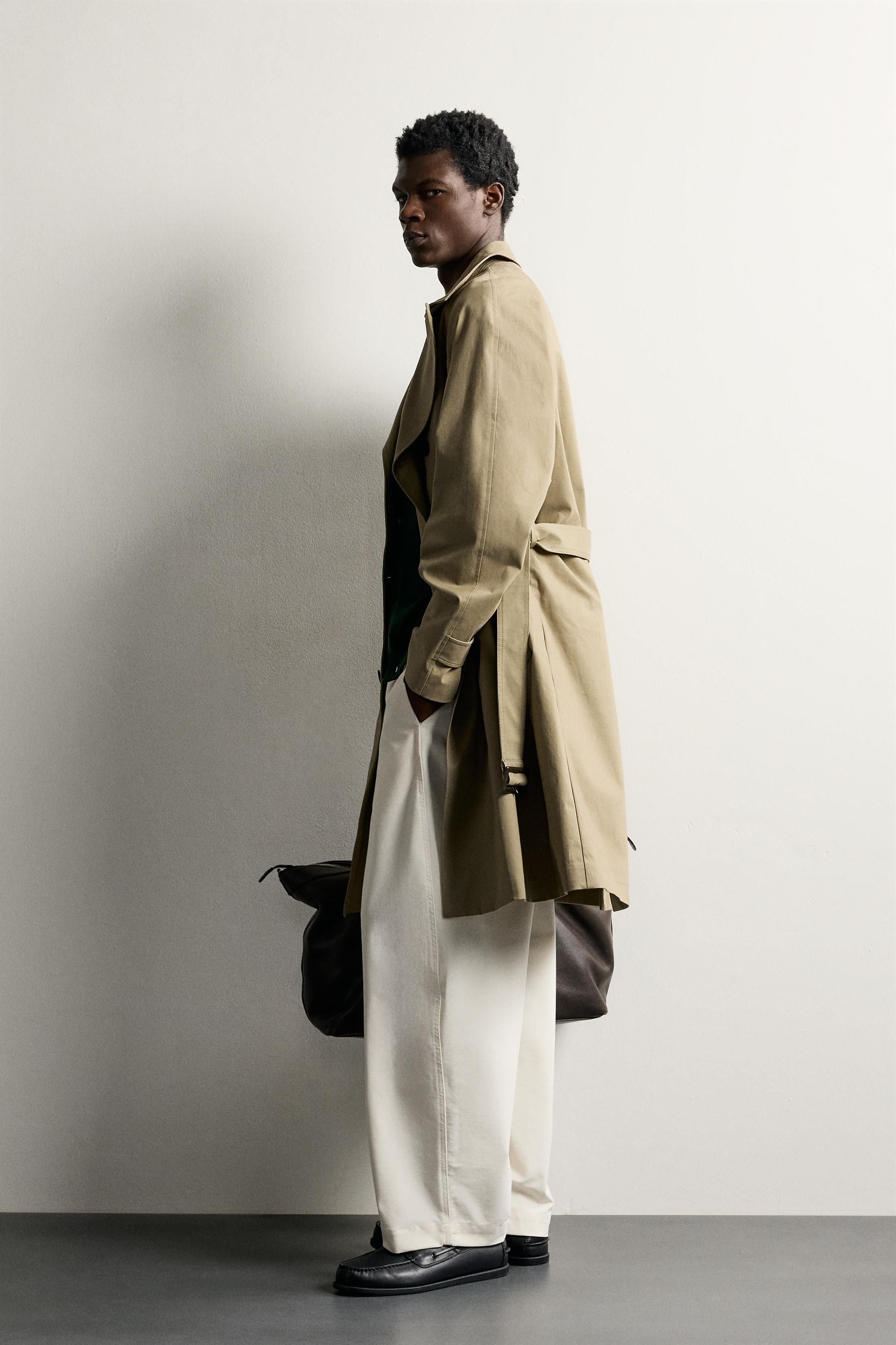 Zara SU GEÇİRMEZ REGULAR FIT TRENÇKOT görsel 4