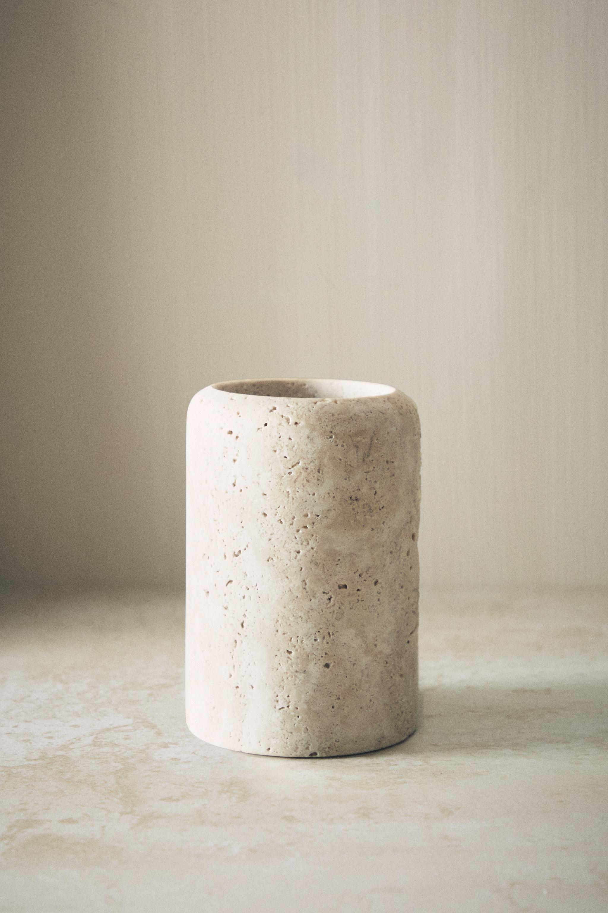 PORTE-BROSSES À DENTS MARBRE BEIGE