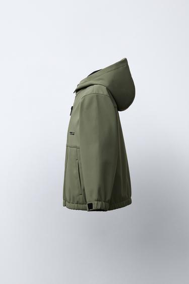 VESTE DÉPERLANTE À CAPUCHE DOUBLÉE - vert kaki-moyen de Zara - Image 2