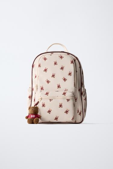 Zara TEDDY BEAR SCHOOL BACKPACK - Off White - Image 0