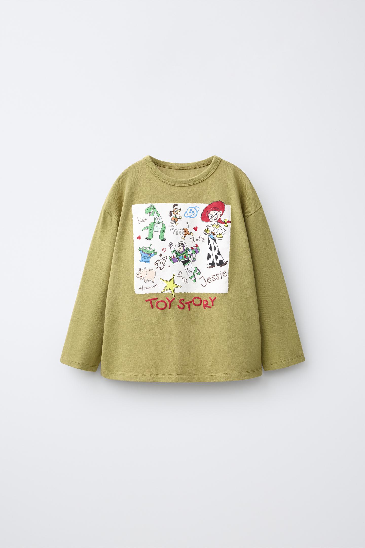 Детская футболка Zara Toy Story © Disney Pixar, цвет: Зелёный — фото 2