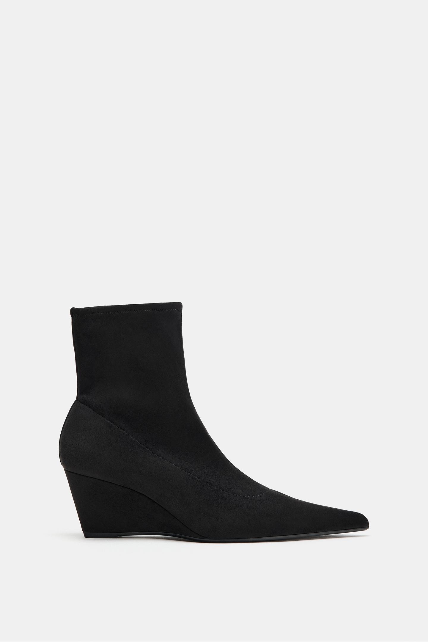 Женские ботинки Zara Wedge Ankle, цвет: Чёрный — фото 4