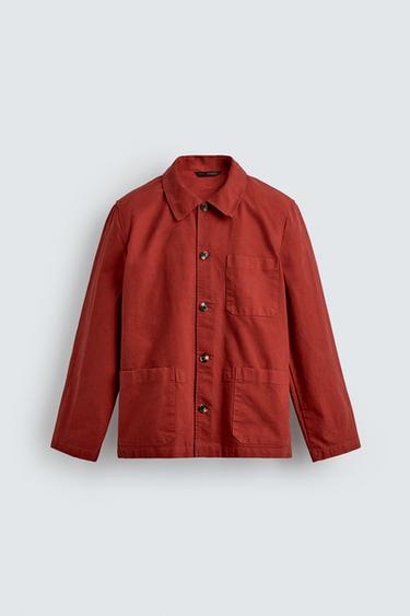REGULAR FIT VIRSKREKLS AR BALINĀTU EFEKTU - Sarkans no Zara