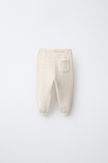 PANTALON DE JOGGING GAUFRÉ - Beige clair de Zara - Image 1