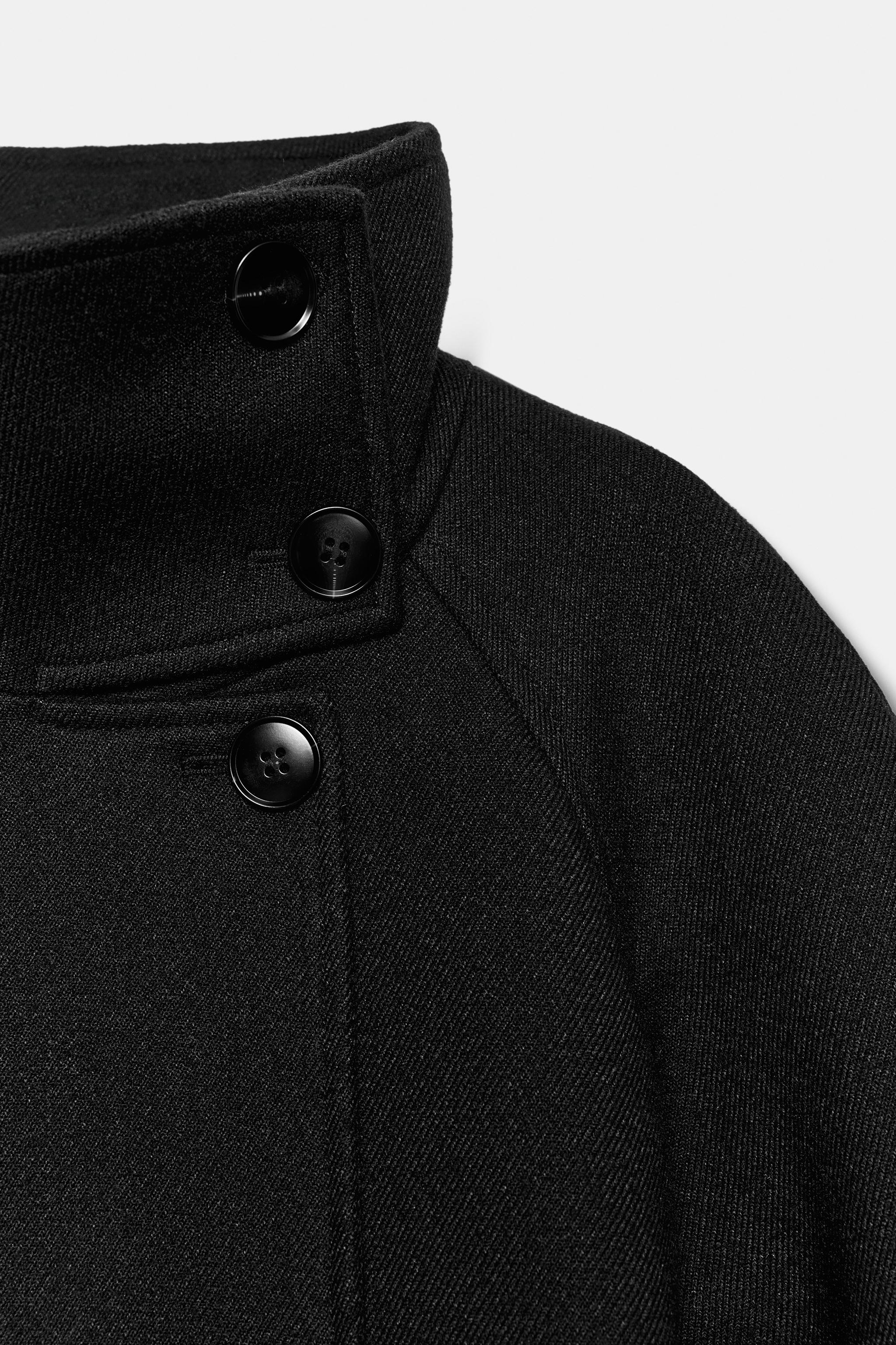 HIGH-NECK BELTED COAT