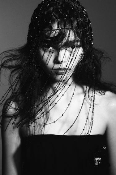 CASQUETE  BRILLOS - Negro de Zara - Imagen 0