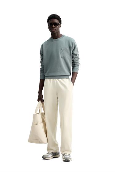 Zara REGULAR FIT JOGGER PANTS - Oyster-white - Image 0