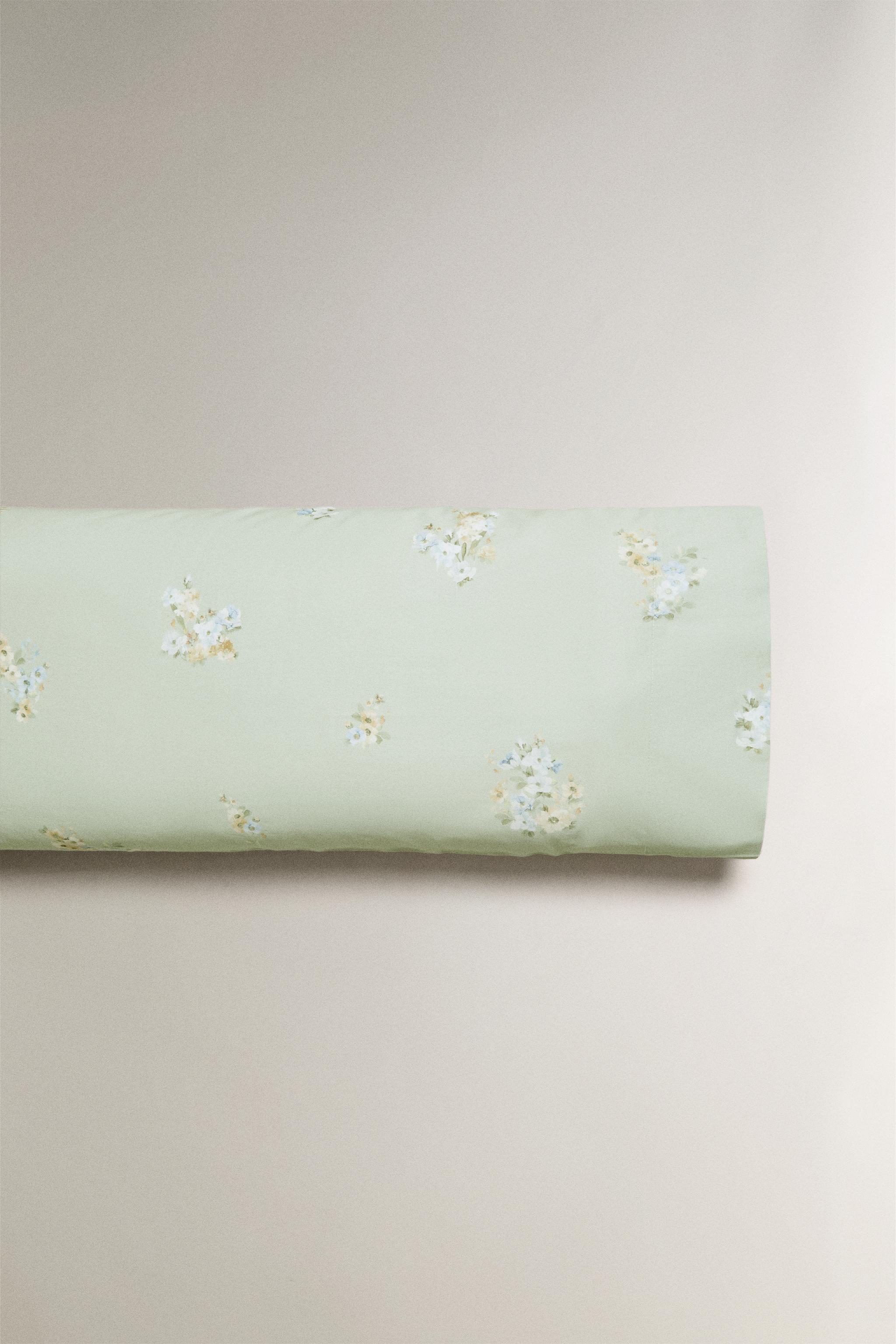 ZARA ミモザ柄デュペカバー&ピローケース リネンコットン ミモザ ピローケース | Zara Home 日本/Japan