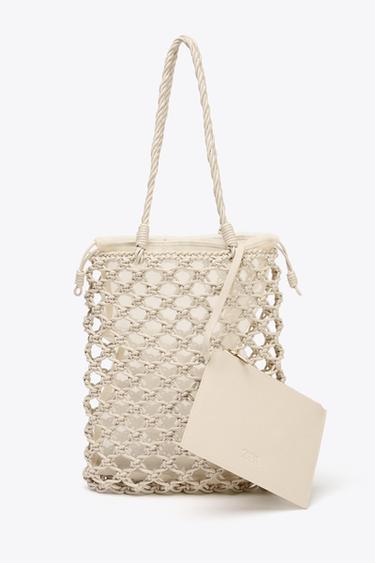 BRAIDED SHOPPER - Ecru by Zara - Image 3