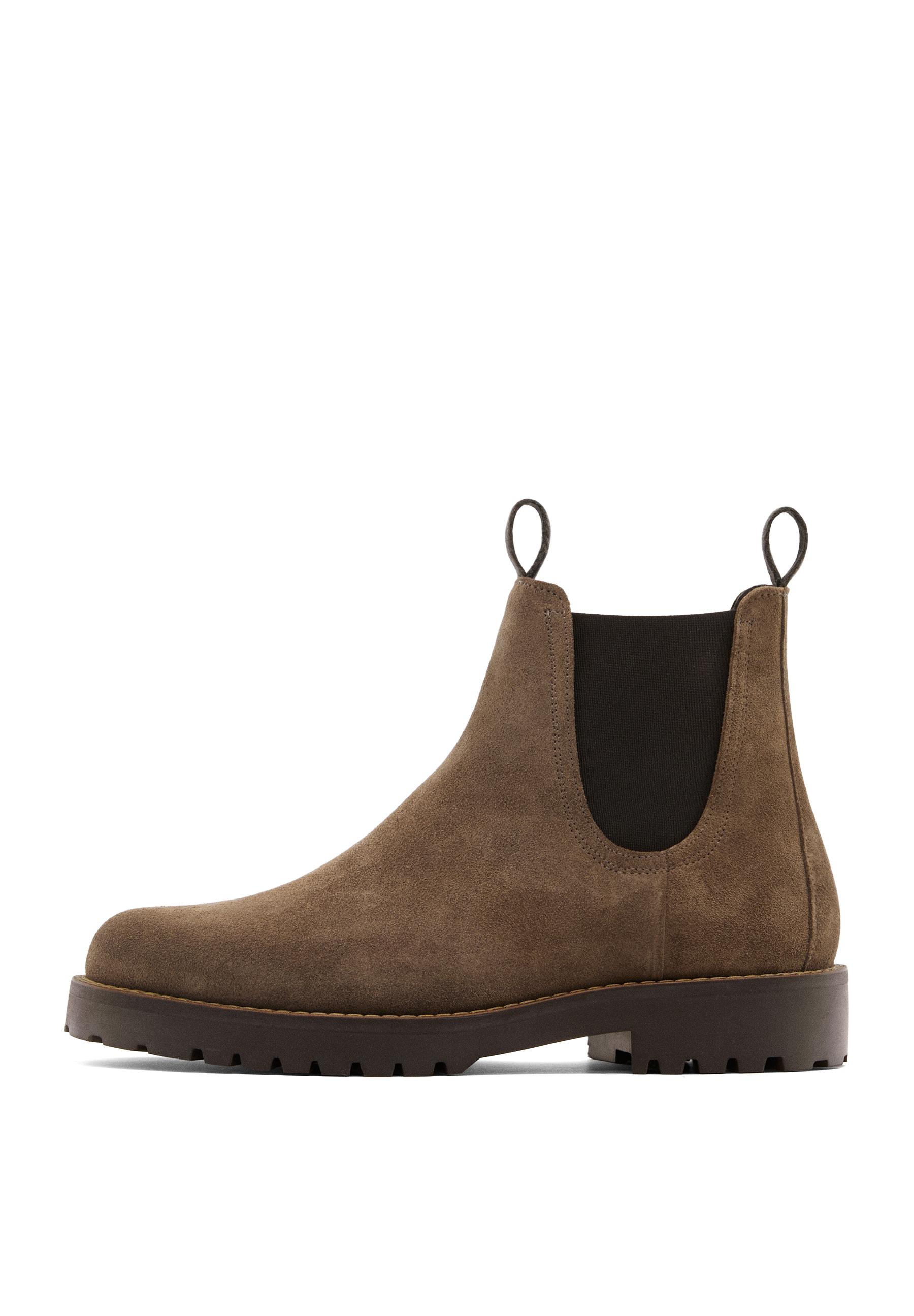 Leather Chelsea boots — Mink Gray