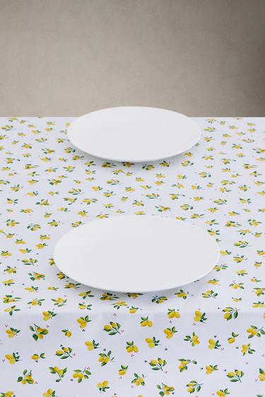 RESIN-COATED COTTON TABLECLOTH WITH LEMON PRINT - Yellow by Zara - Image 1