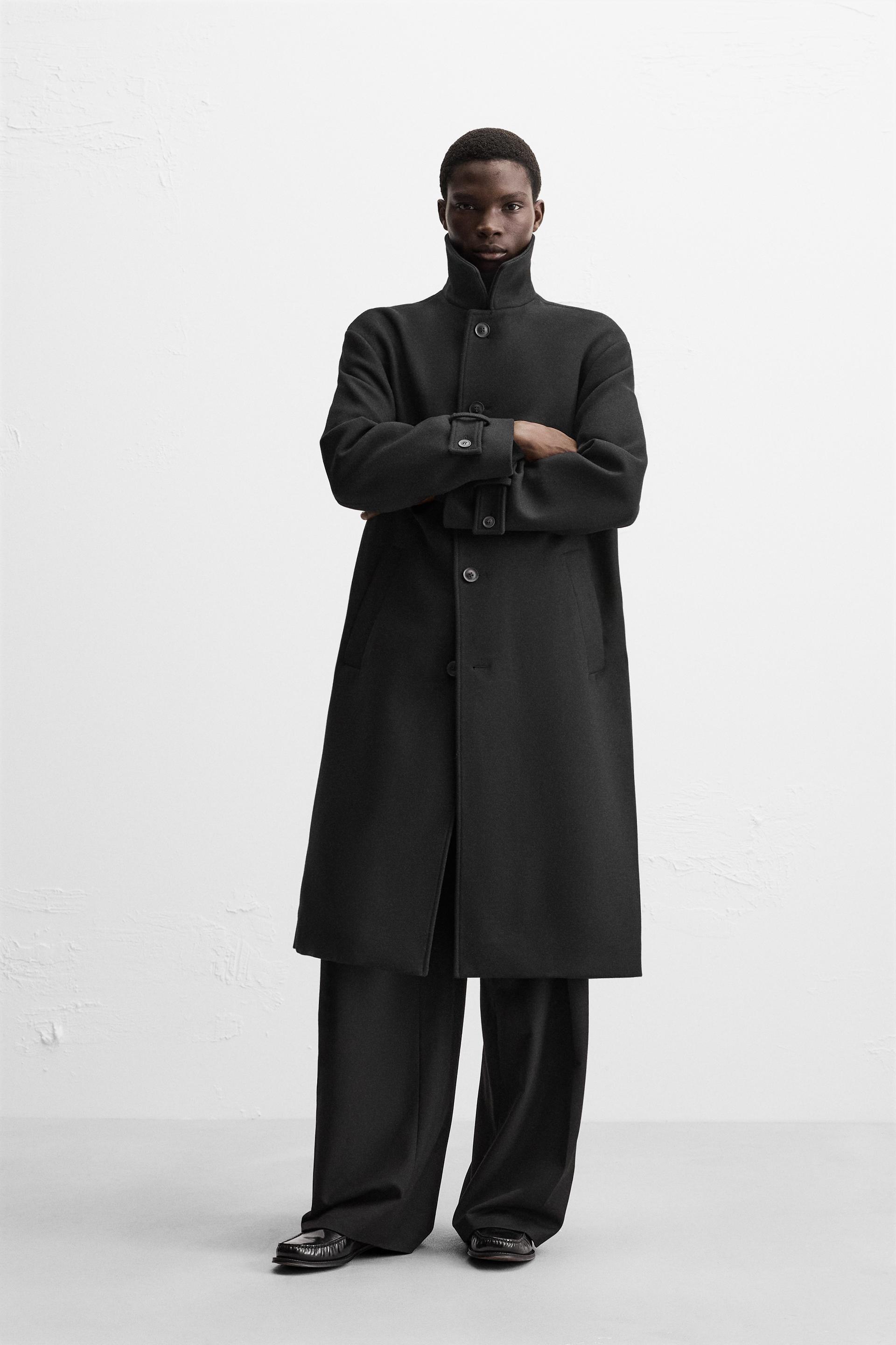 WOOL BLEND COAT - Black | ZARA Canada