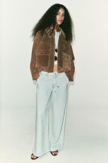 TOP Z1975 DENIM CORTO - Azul claro de Zara