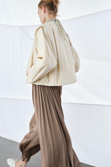 ZW COLLECTION PLEATED VOLUME TROUSERS - Brown by Zara - Image 5