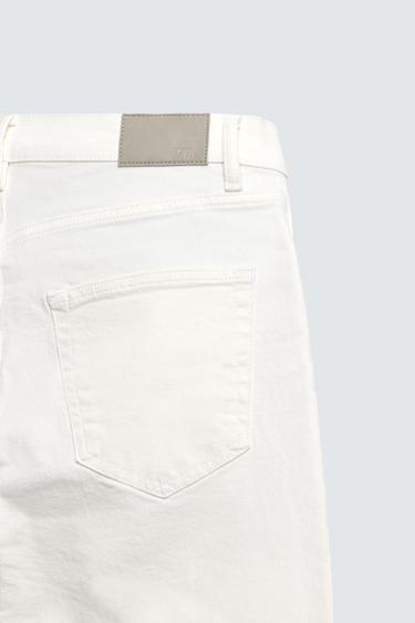 Zara BASIC SLIM FIT JEANS - Oyster-white