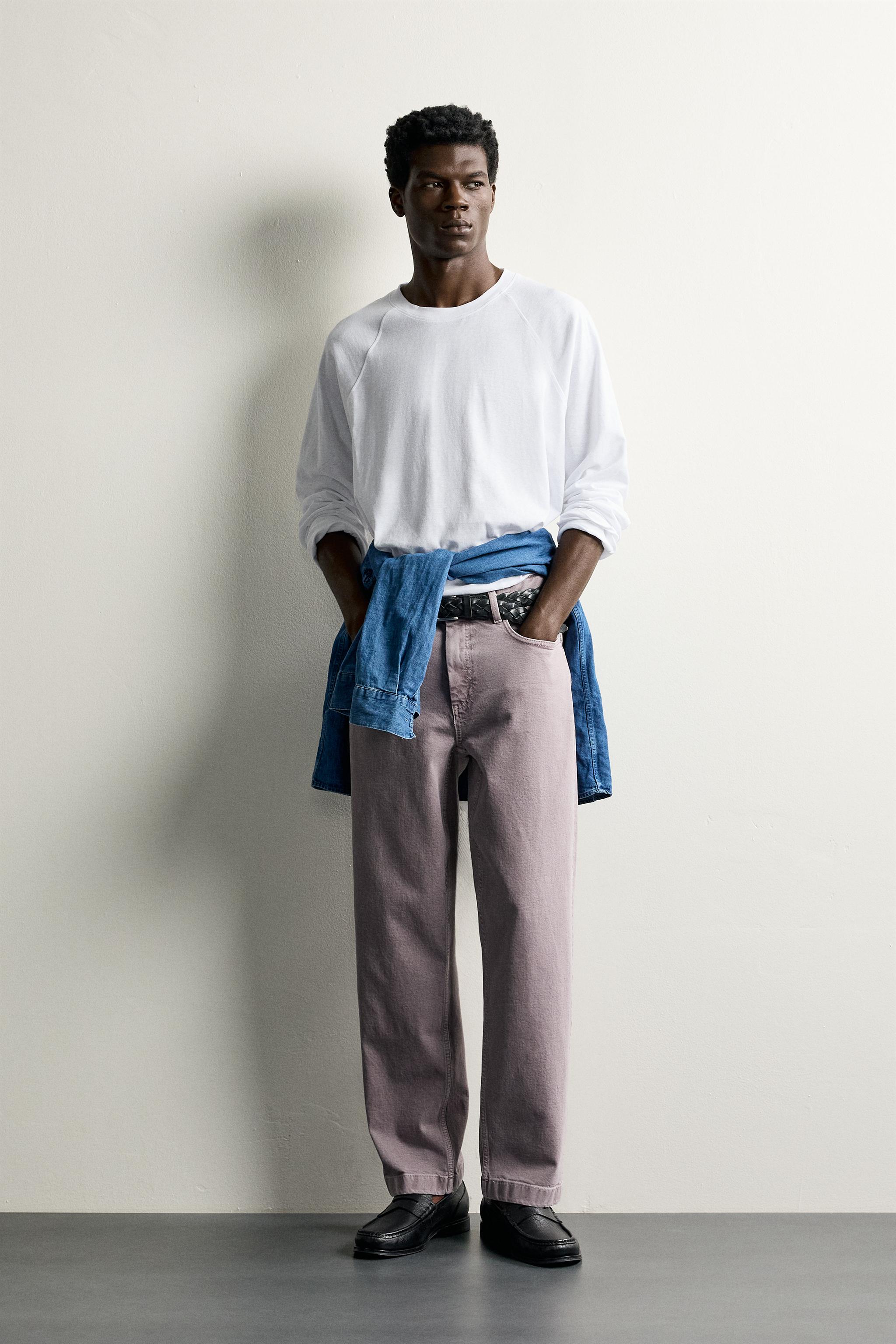 WASHED STRAIGHT FIT PANTS