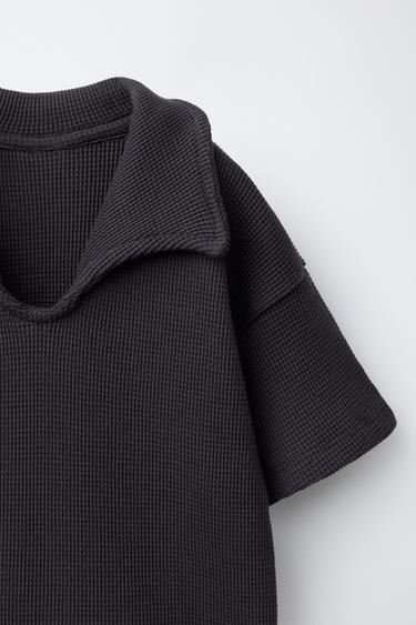 ENSEMBLE JOGGING POLO ET BERMUDA WAFFLE - Bleu de Zara - Image 2