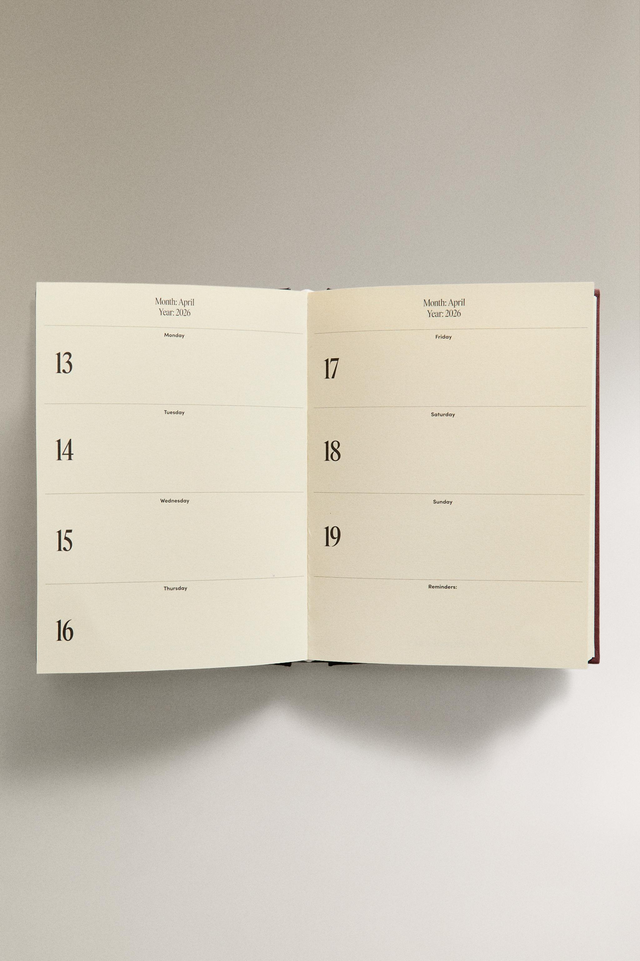 AGENDA VUE HEBDOMADAIRE