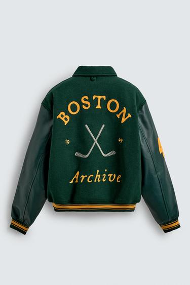 BLOUSON BOMBER EN MATIÈRES VARIÉES - Vert de Zara - Image 8