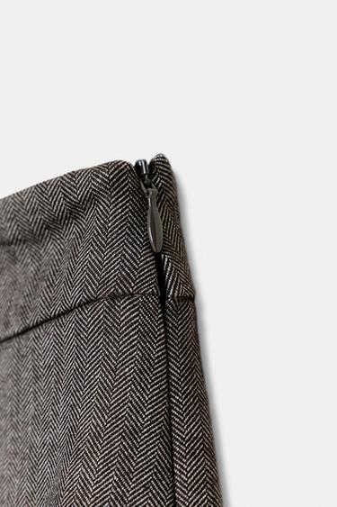 Zara BELTED PLEATED SKORT - Brown