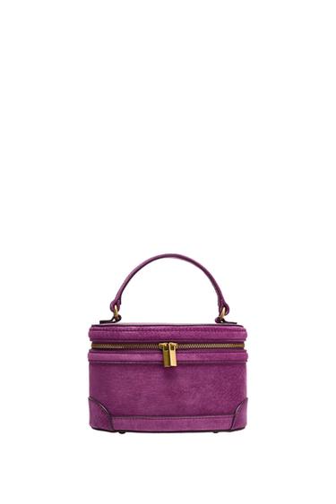 Zara LEATHER VANITY BAG - Purple