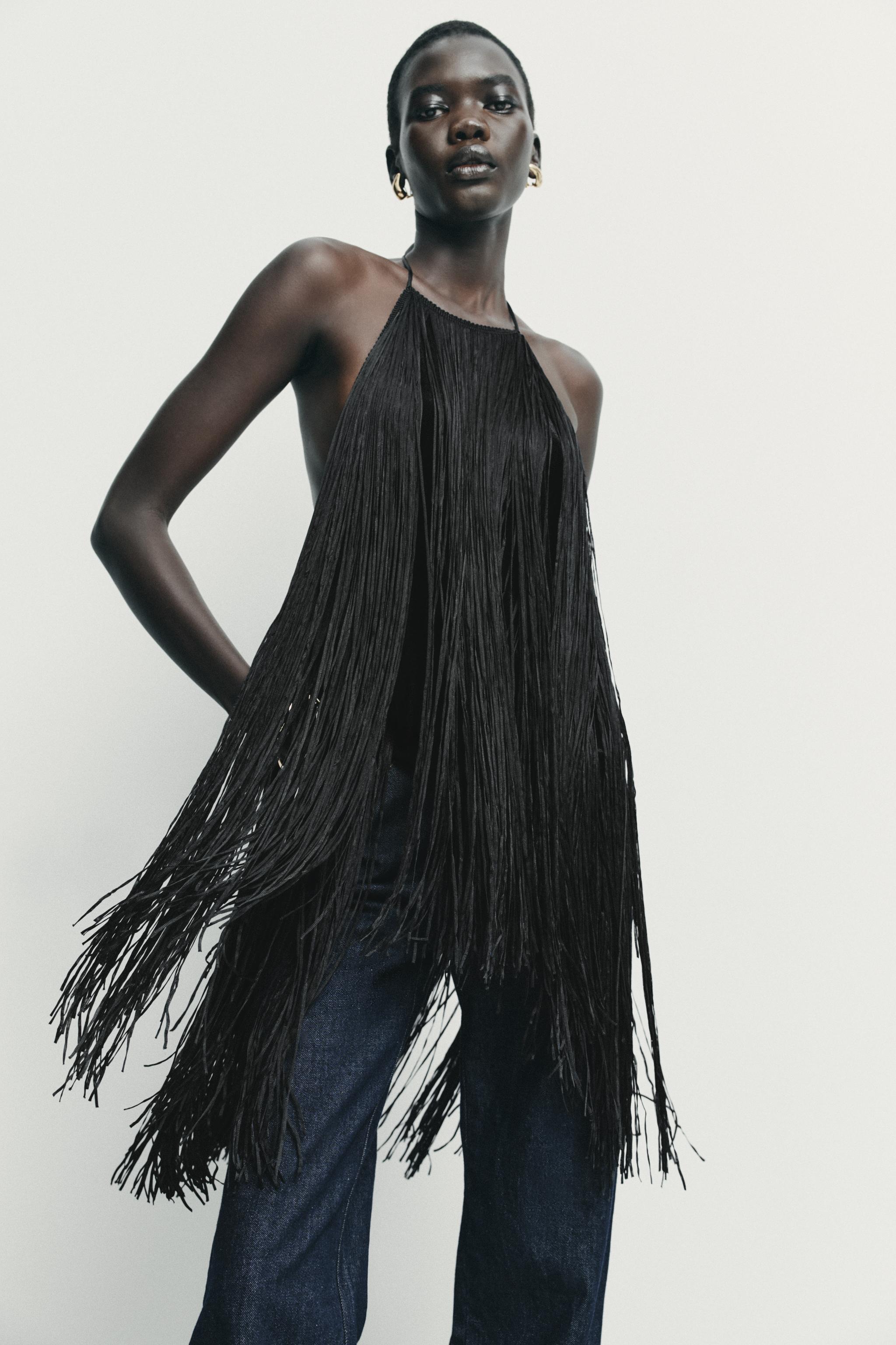 Tops com decote halter femininos | ZARA Brasil