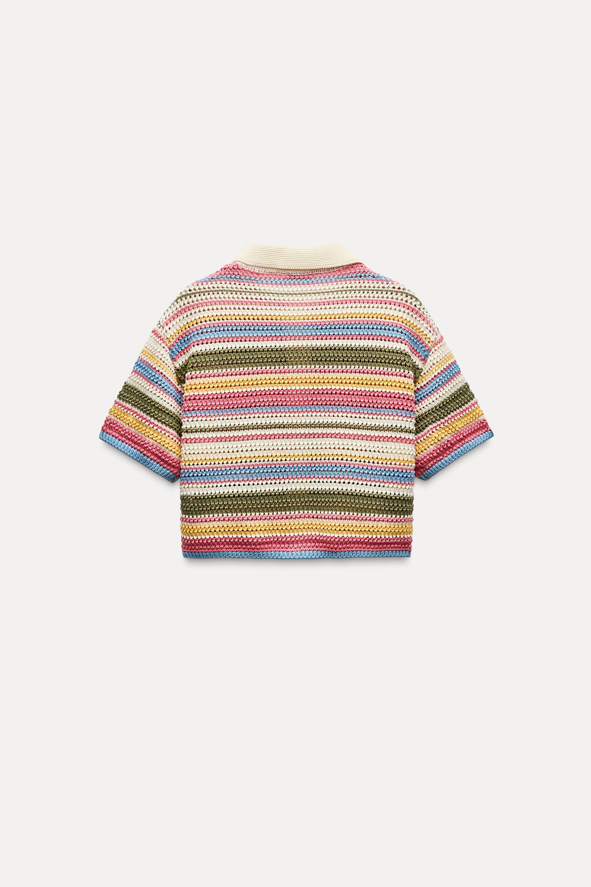 CROCHET POLO TOP - Multicolored | ZARA United States