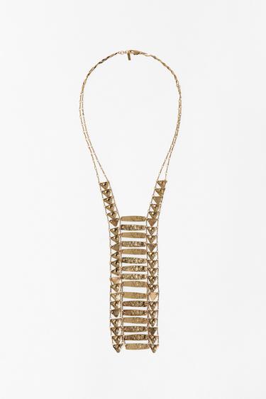 Zara METAL PLATE NECKLACE - Golden