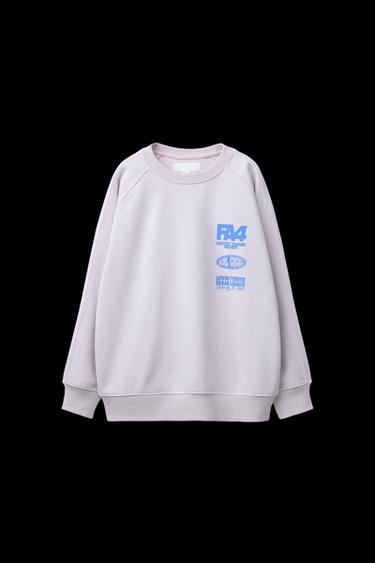SWEATSHIRT MIT PRINT - Helles Lila von Zara
