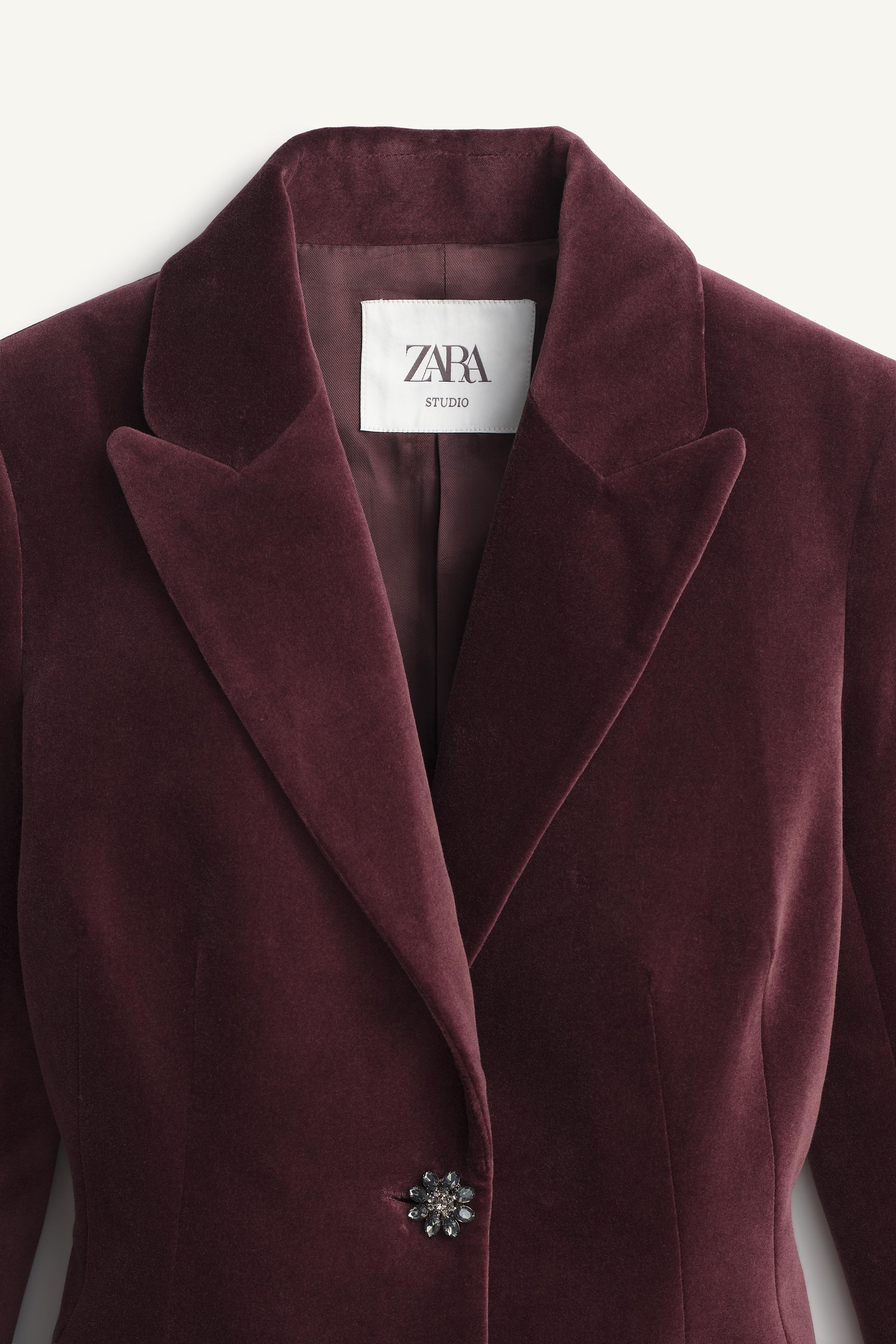 LIMITED EDITION VELVET BLAZER WITH JEWEL BUTTON