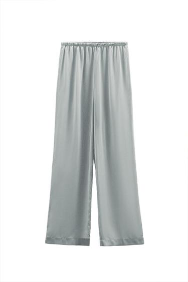 WIDE LEG SATIN PANTS