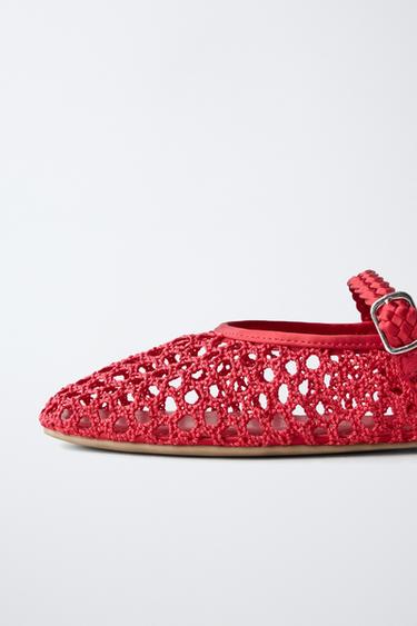 CUT-OUT BALLET FLATS - Red by Zara - Image 5