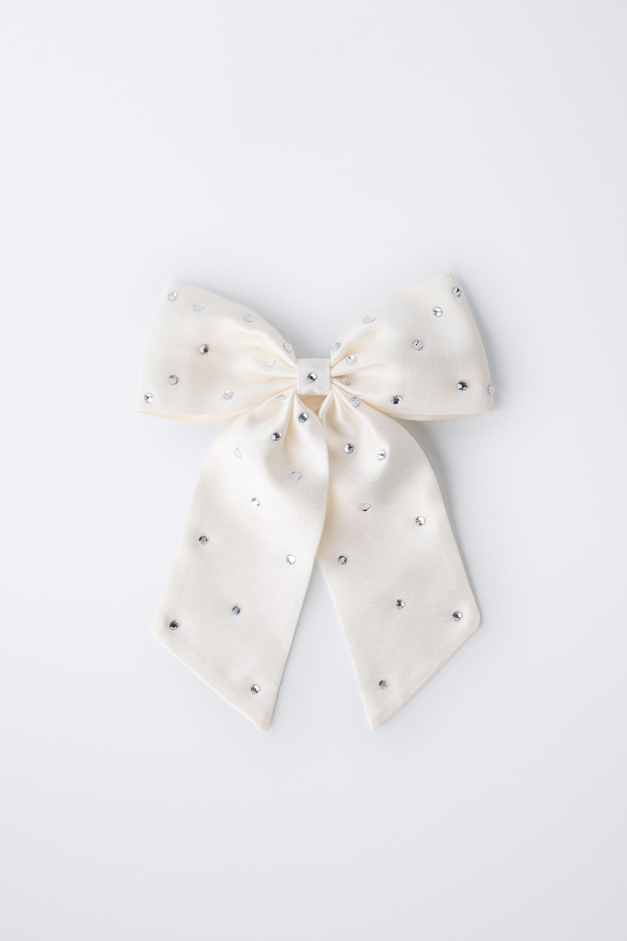JEWELED BOW ELASTIC HAIR TIE