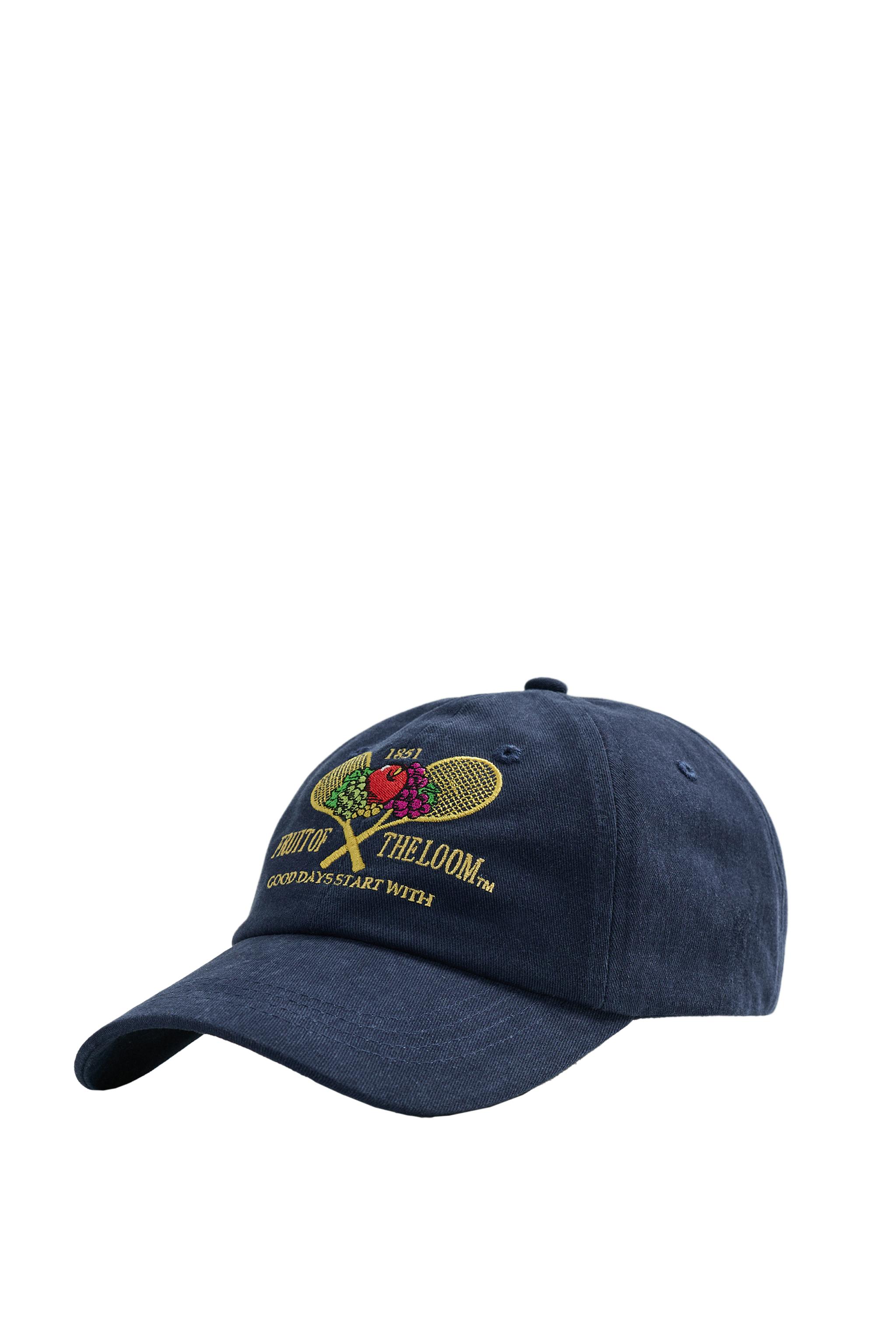 FRUIT OF THE LOOM™ EMBROIDERED WASHED CAP - Navy blue | ZARA