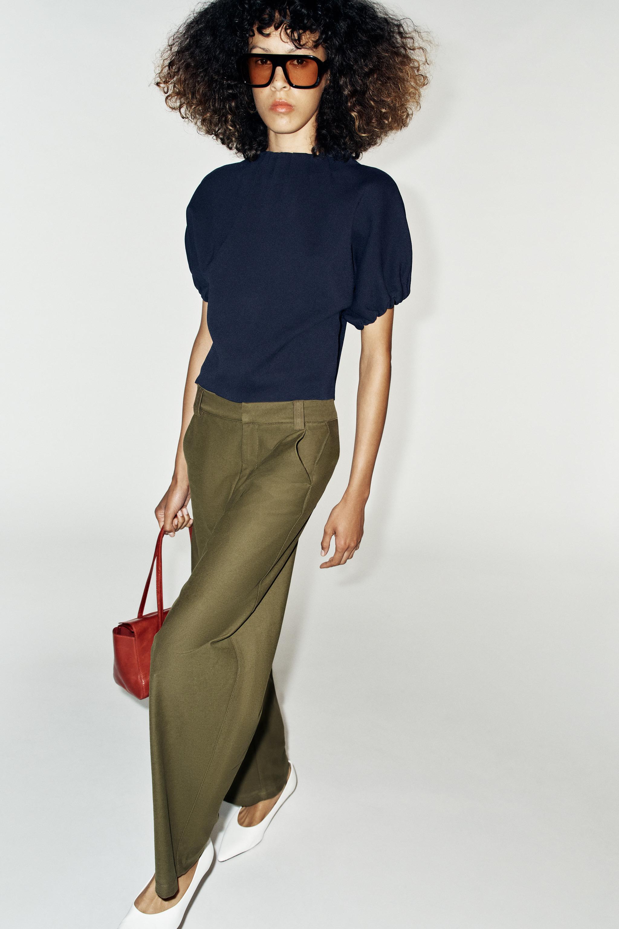 Женские свитеры Zara RUCHED KNIT TOP — фото 4