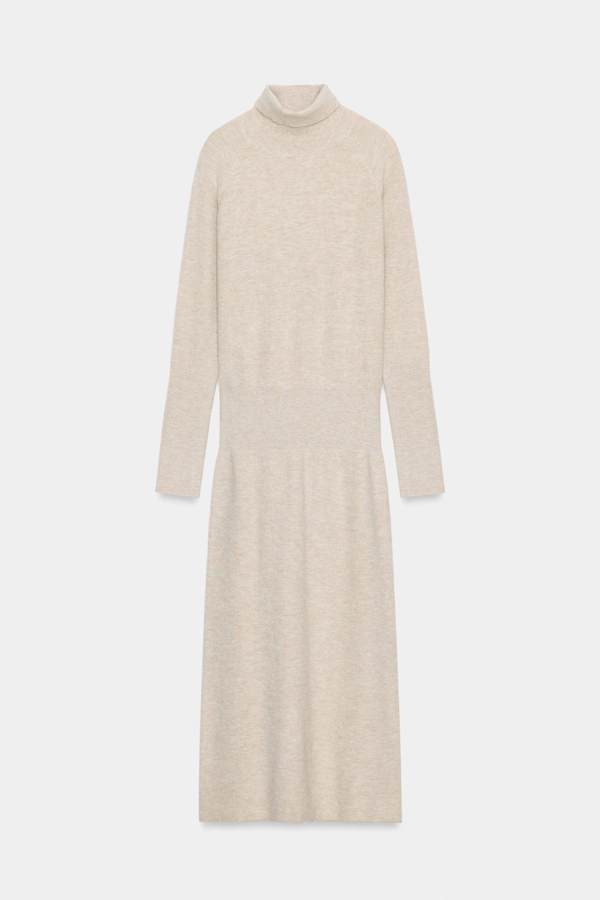 BATWING SLEEVE KNIT DRESS - Sand / Marl | ZARA United States