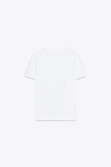 T-SHIRT DÉLAVÉ À MANCHES COURTES - Blanc de Zara - Image 7