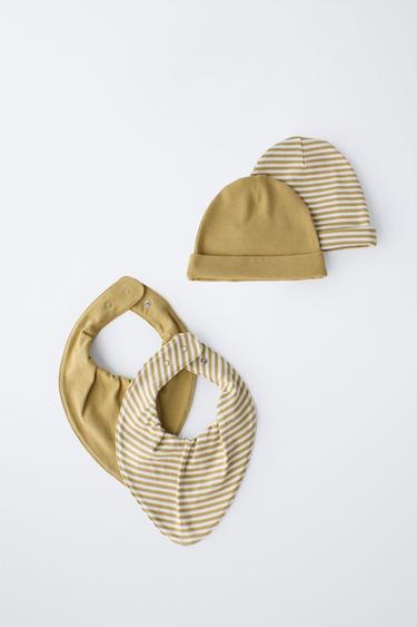 2ER-PACK MÜTZEN UND 2ER-PACK LÄTZCHEN - Senfgelb von Zara