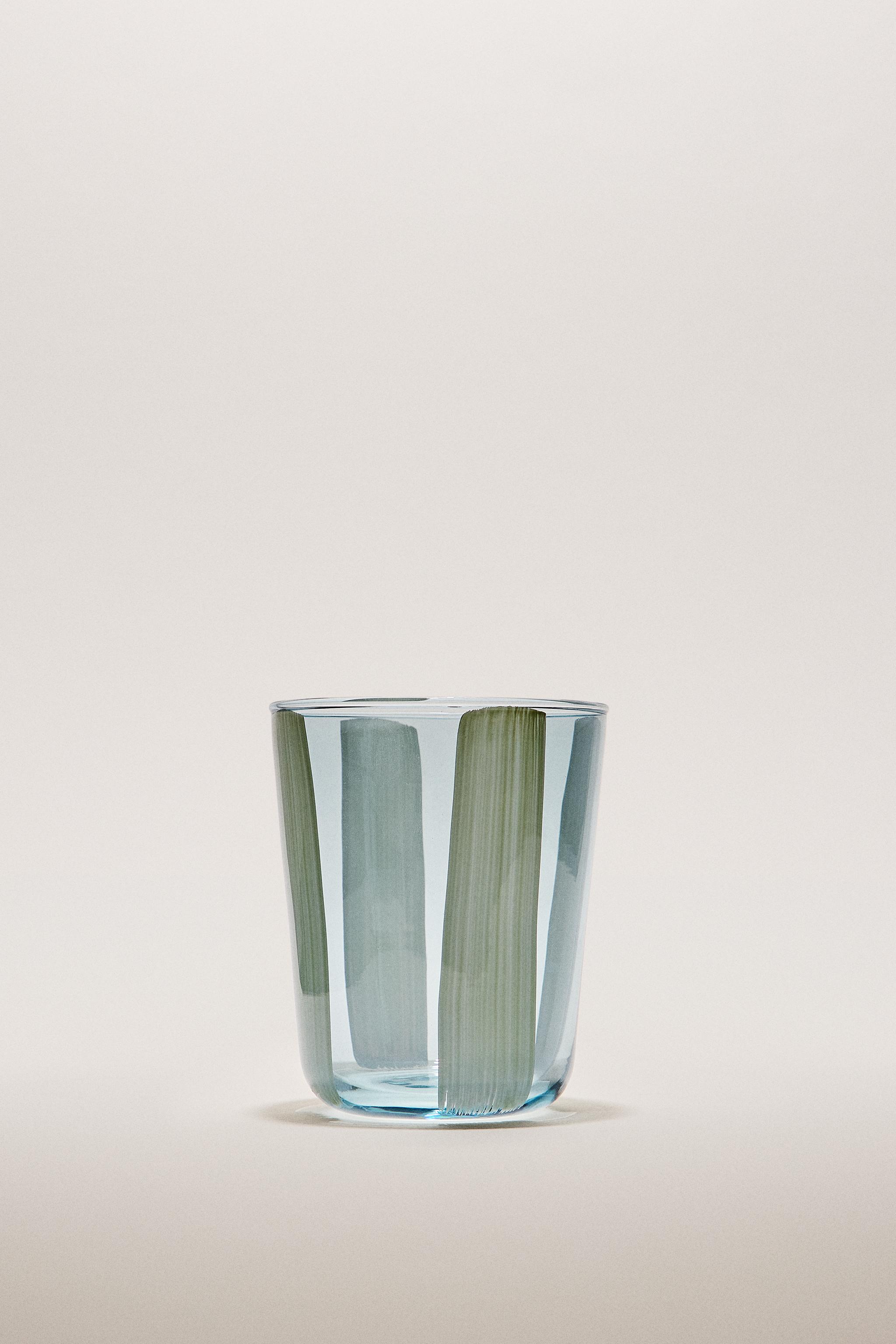 STRIPED GLASS TUMBLER