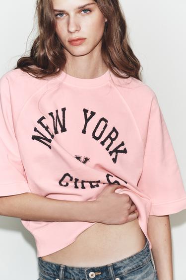 SLOGAN SWEATSHIRT - Pink by Zara - Image 1