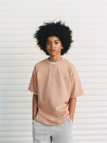 HEAVY WEIGHT T-SHIRT - Salmon by Zara