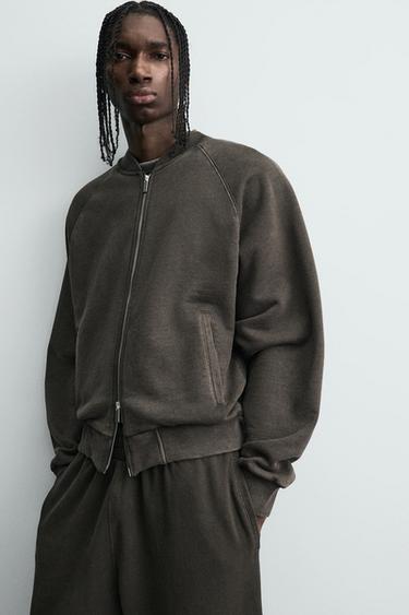 WASHED BOMBER JACKET - Brown by Zara - Image 5