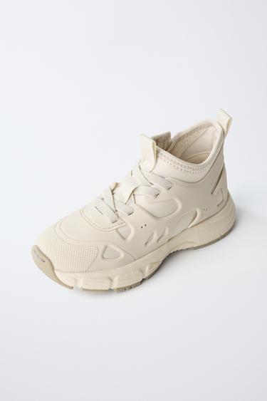 BASKETS MONTANTES CHAUSSETTES - Blanc de Zara - Image 2