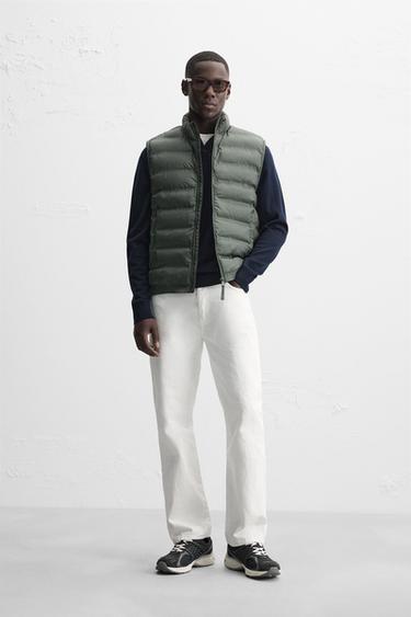 LIGHTWEIGHT PUFFER GILET - Green by Zara