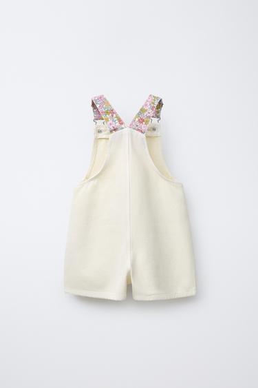 FLORAL TWILL DUNGAREES - Pink by Zara - Image 1