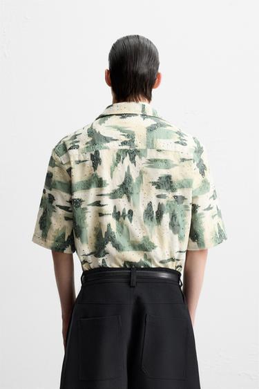EMBROIDERED CUTWORK PRINT SHIRT - Green by Zara - Image 2